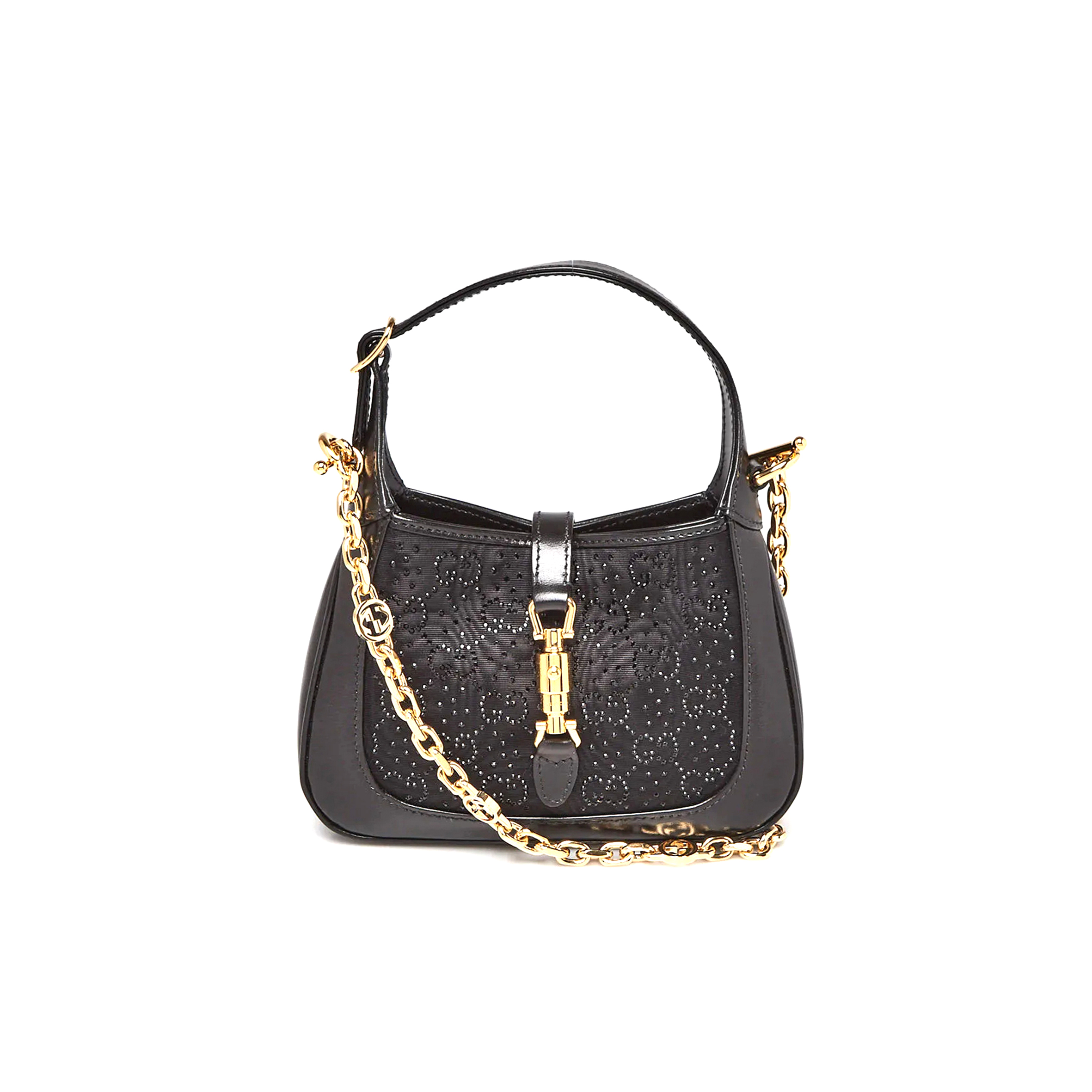 G*u*i satin crystal gg jackie 1961 mini bag ‎675799 (19*13*3cm)